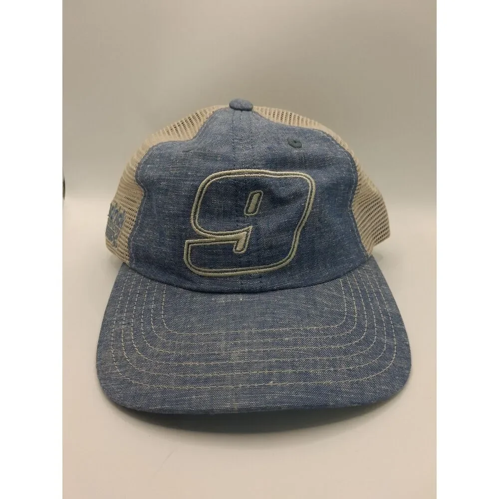 Chase Elliot NASCAR #9 Henrick Motorsports Blue Faux Denim Trucker Hat